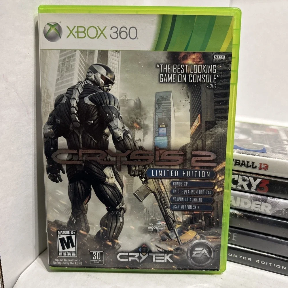 Microsoft Xbox 360‎ Video Game Lot Crysis, Tomb Raider, Farcry, Injustice